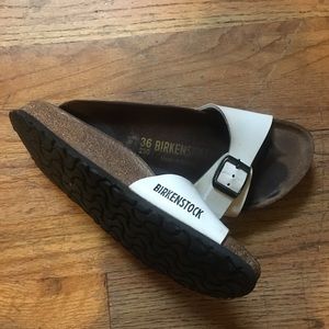 White one strap Madrid Birkenstock